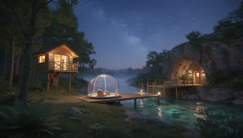 découvrez les hébergements insolites idéaux pour vivre une nuit unique et dépaysante, loin du quotidien. expérimentez confort et originalité au cœur de paysages exceptionnels.